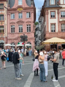 Marktszene in Mainz